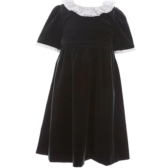 Edgehill Collection Velvet Dress With Lace - Picture 1 of 9